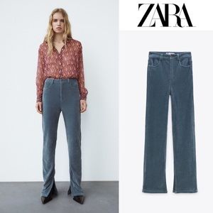 NWT zara slim fit flare corduroy pants